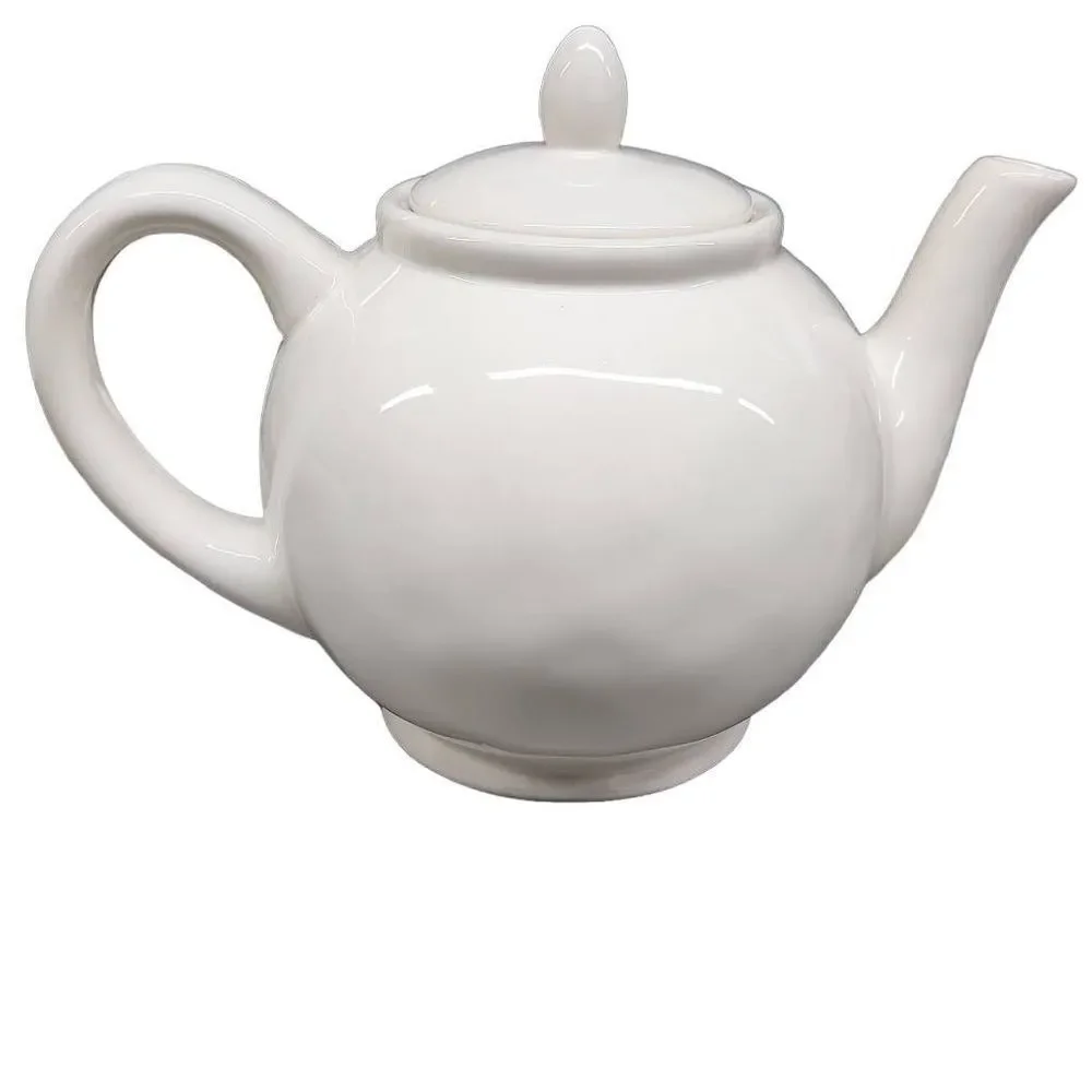 Rae Dunn Artisan Collection White Black Tea Pot